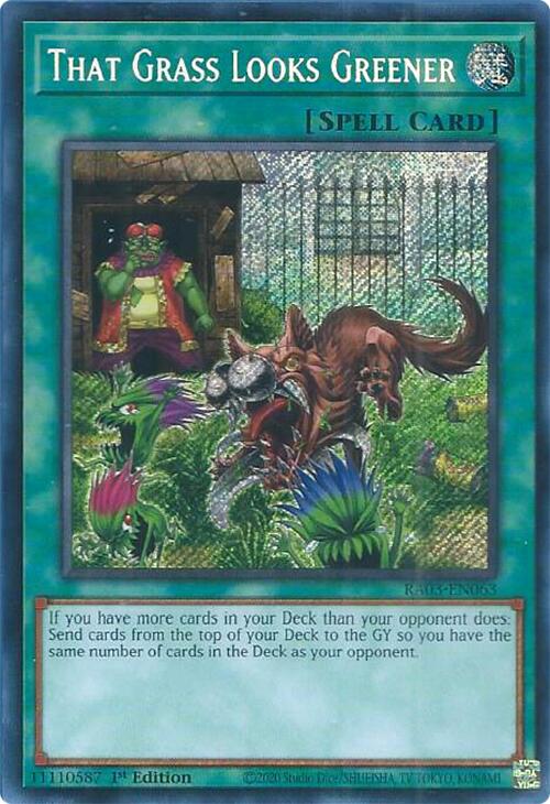 That Grass Looks Greener (Secret Rare) [RA03-EN063] - Yugioh Cards For Your TCG Needs!