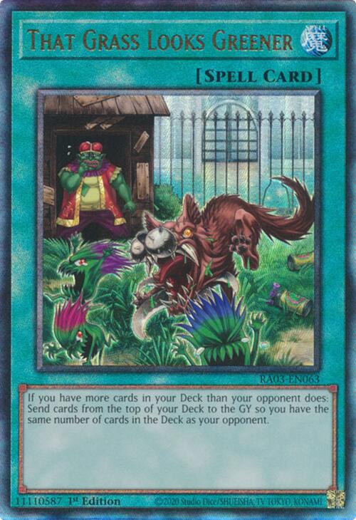 That Grass Looks Greener (UTR) [RA03-EN063] Prismatic Ultimate Rare - Yugioh Cards For Your TCG Needs!