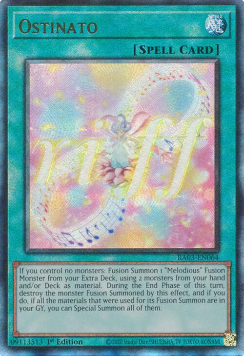 Ostinato (UTR) [RA03-EN064] Prismatic Ultimate Rare - Yugioh Cards For Your TCG Needs!