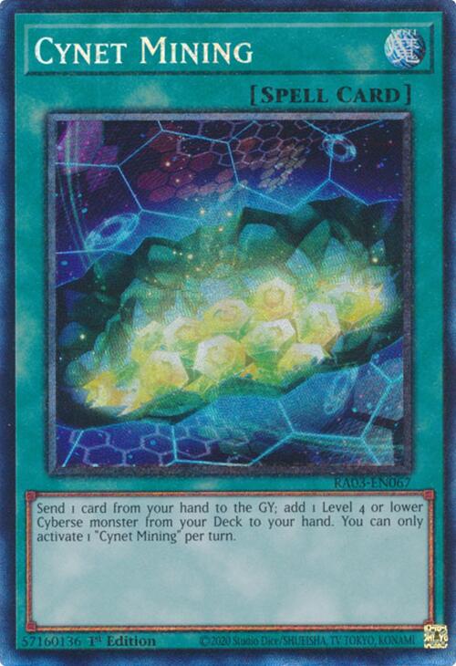 Cynet Mining (CR) [RA03-EN067] Prismatic Collector's Rare - Yugioh Cards For Your TCG Needs!