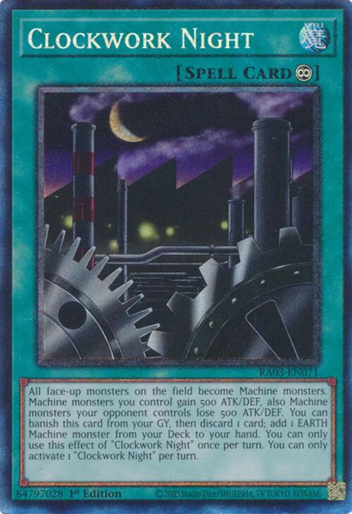 Clockwork Night (CR) [RA03-EN071] Prismatic Collector's Rare - Yugioh Cards For Your TCG Needs!