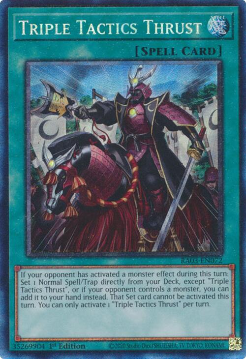 Triple Tactics Thrust (CR) [RA03-EN072] Prismatic Collector's Rare - Yugioh Cards For Your TCG Needs!