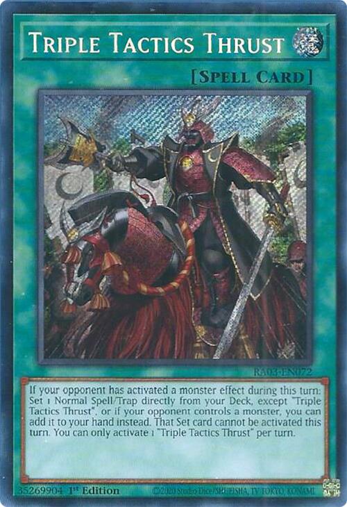 Triple Tactics Thrust (Secret Rare) [RA03-EN072] Secret Rare - Yugioh Cards For Your TCG Needs!