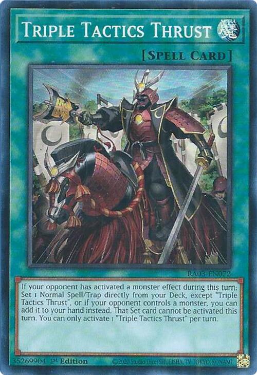 Triple Tactics Thrust [RA03-EN072] Super Rare - Yugioh Cards For Your TCG Needs!