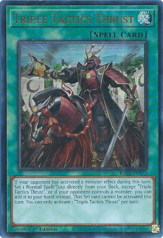 Triple Tactics Thrust [RA03-EN072] Ultra Rare - Yugioh Cards For Your TCG Needs!
