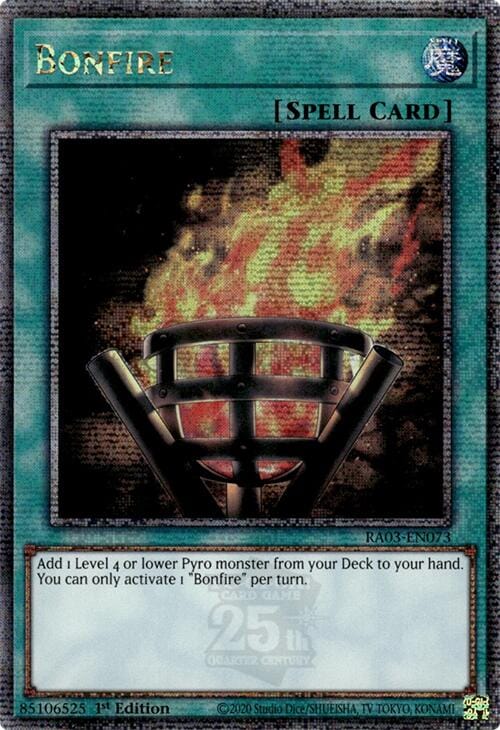 Bonfire (Quarter Century Secret Rare) [RA03-EN073] - Yugioh Cards For Your TCG Needs!