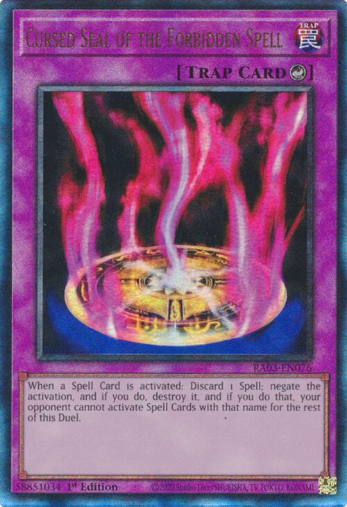 Cursed Seal of the Forbidden Spell (UTR) [RA03-EN076] Prismatic Ultimate Rare - Yugioh Cards For Your TCG Needs!