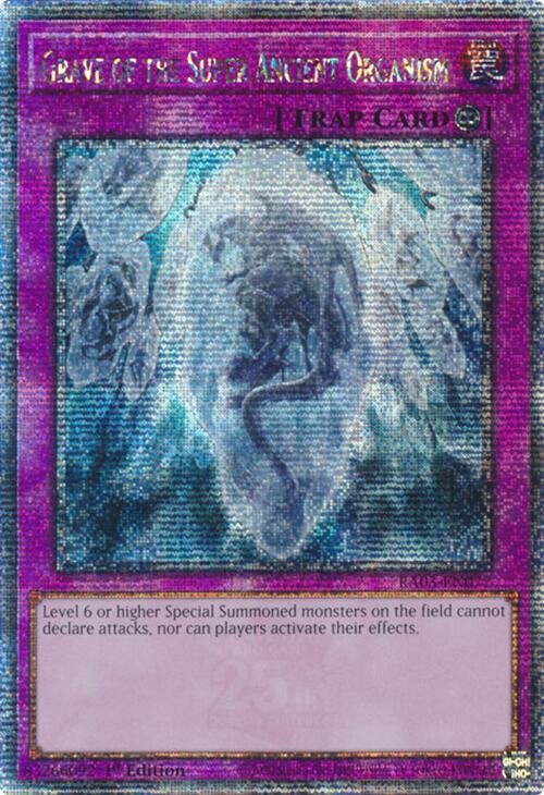 Grave of the Super Ancient Organism (Quarter Century Secret Rare) [RA03-EN077] - Yugioh Cards For Your TCG Needs!