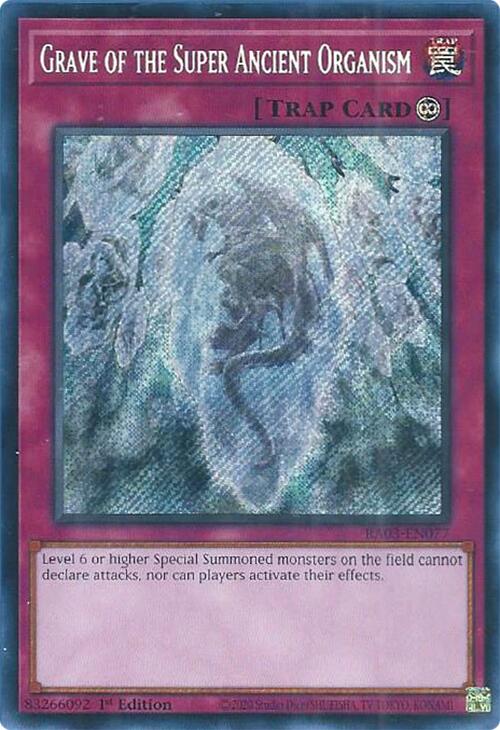 Grave of the Super Ancient Organism (Secret Rare) [RA03-EN077] - Yugioh Cards For Your TCG Needs!