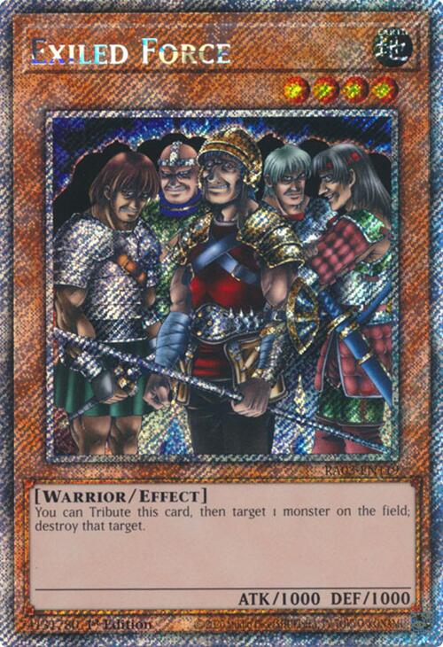 Exiled Force (Platinum Secret Rare) [RA03-EN119] - Yugioh Cards For Your TCG Needs!
