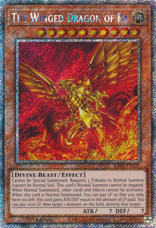 The Winged Dragon of Ra (Platinum Secret Rare) [RA03-EN137] - Yugioh Cards For Your TCG Needs!