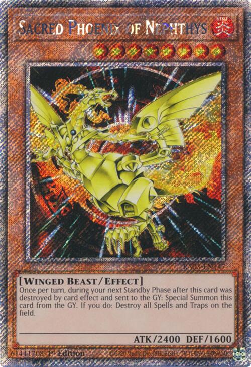 Sacred Phoenix of Nephthys (Platinum Secret Rare) [RA03-EN147] - Yugioh Cards For Your TCG Needs!
