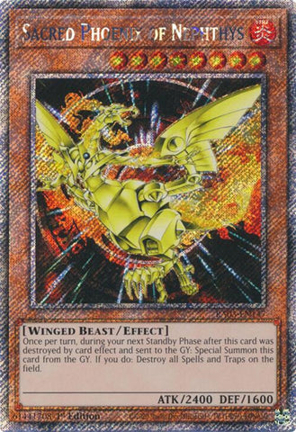 Sacred Phoenix of Nephthys (Platinum Secret Rare) [RA03-EN147] - Yugioh Cards For Your TCG Needs!