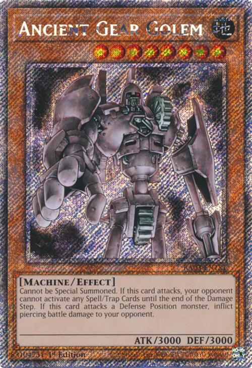 Ancient Gear Golem (Platinum Secret Rare) [RA03-EN151] - Yugioh Cards For Your TCG Needs!