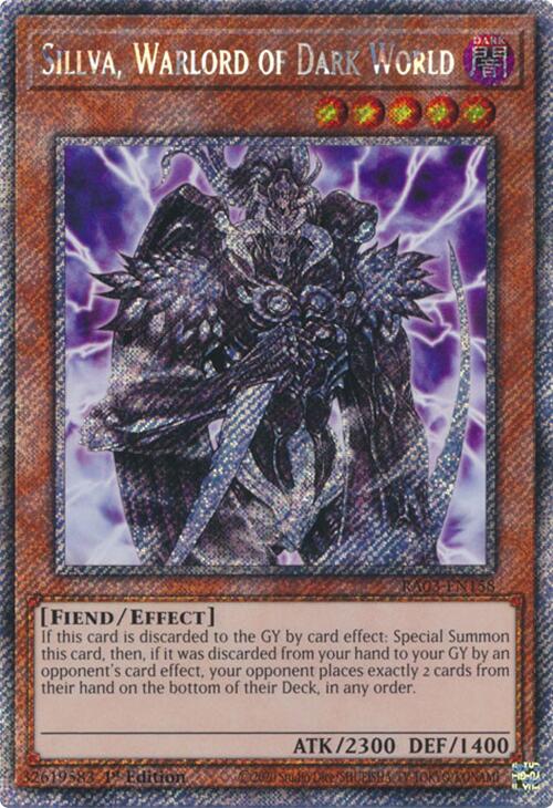 Sillva, Warlord of Dark World (Platinum Secret Rare) [RA03-EN158] Platinum Secret Rare - Yugioh Cards For Your TCG Needs!