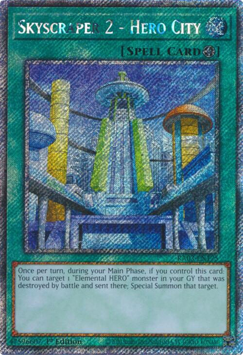 Skyscraper 2 - Hero City (Platinum Secret Rare) [RA03-EN175] - Yugioh Cards For Your TCG Needs!
