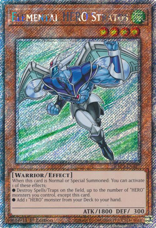Elemental HERO Stratos (Platinum Secret Rare) [RA03-EN177] - Yugioh Cards For Your TCG Needs!