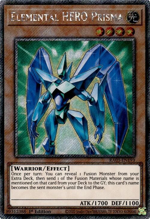 Elemental HERO Prisma (Platinum Secret Rare) [RA03-EN193] - Yugioh Cards For Your TCG Needs!