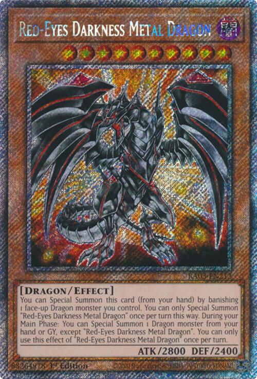 Red-Eyes Darkness Metal Dragon (Platinum Secret Rare) [RA03-EN212] - Yugioh Cards For Your TCG Needs!