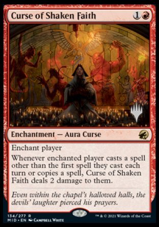 Curse of Shaken Faith (Promo Pack) [Innistrad: Midnight Hunt Promos] Magic: The Gathering