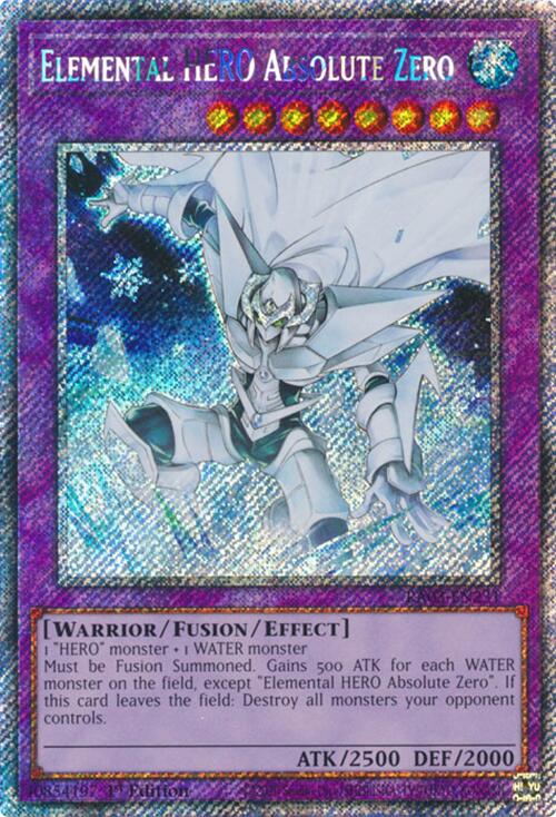 Elemental HERO Absolute Zero (Platinum Secret Rare) [RA03-EN231] - Yugioh Cards For Your TCG Needs!