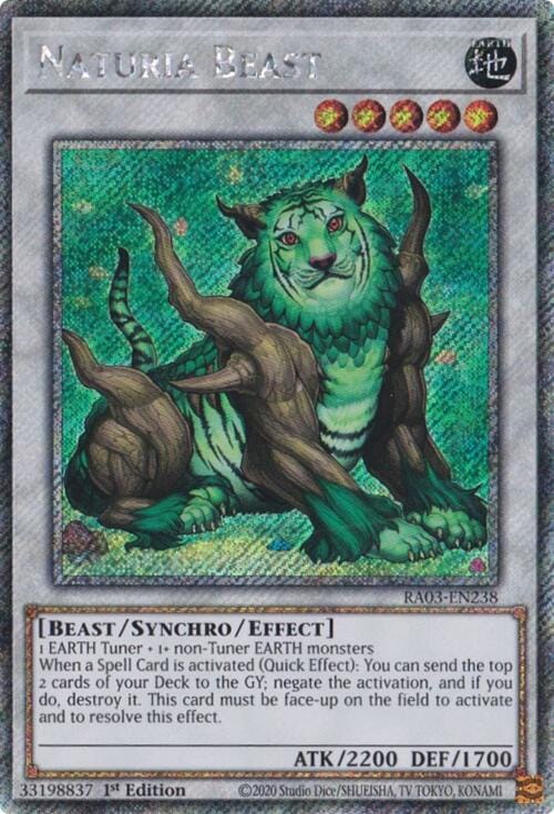 Naturia Beast (Platinum Secret Rare) [RA03-EN238] Platinum Secret Rare - Yugioh Cards For Your TCG Needs!
