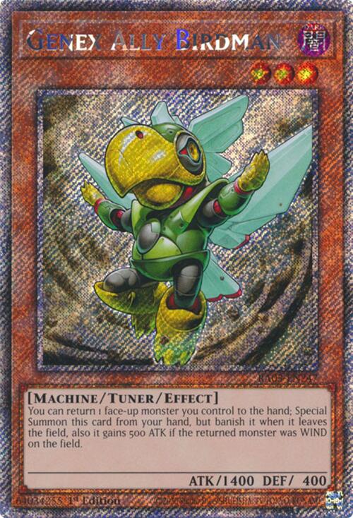 Genex Ally Birdman (Platinum Secret Rare) [RA03-EN247] Platinum Secret Rare - Yugioh Cards For Your TCG Needs!