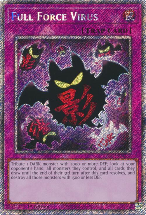 Full Force Virus (Platinum Secret Rare) [RA03-EN267] - Yugioh Cards For Your TCG Needs!