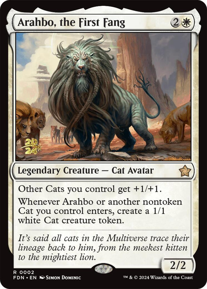 Arahbo, the First Fang [Foundations Prerelease Promos] Magic: The Gathering
