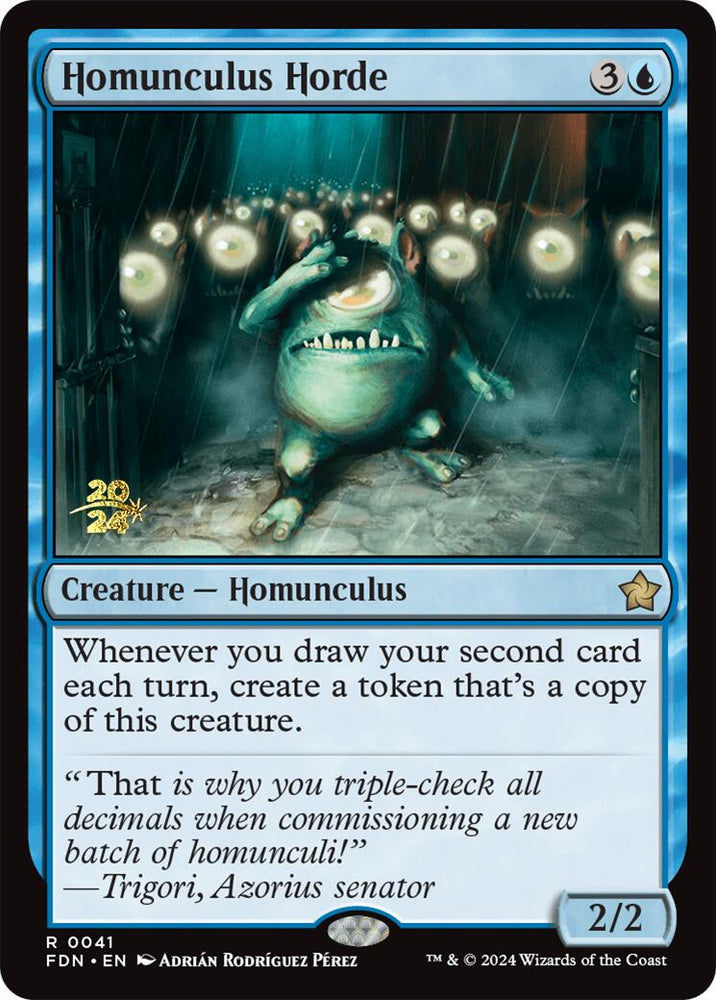 Homunculus Horde [Foundations Prerelease Promos] Magic: The Gathering