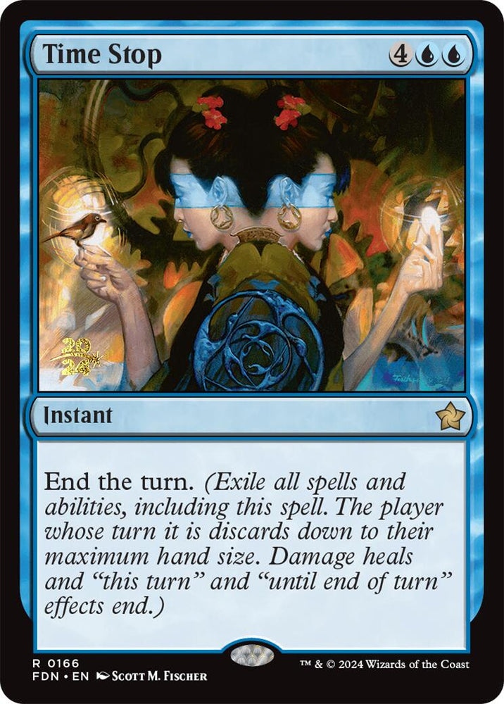 Time Stop [Foundations Prerelease Promos] Magic: The Gathering