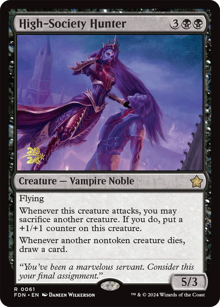 High-Society Hunter [Foundations Prerelease Promos] Magic: The Gathering