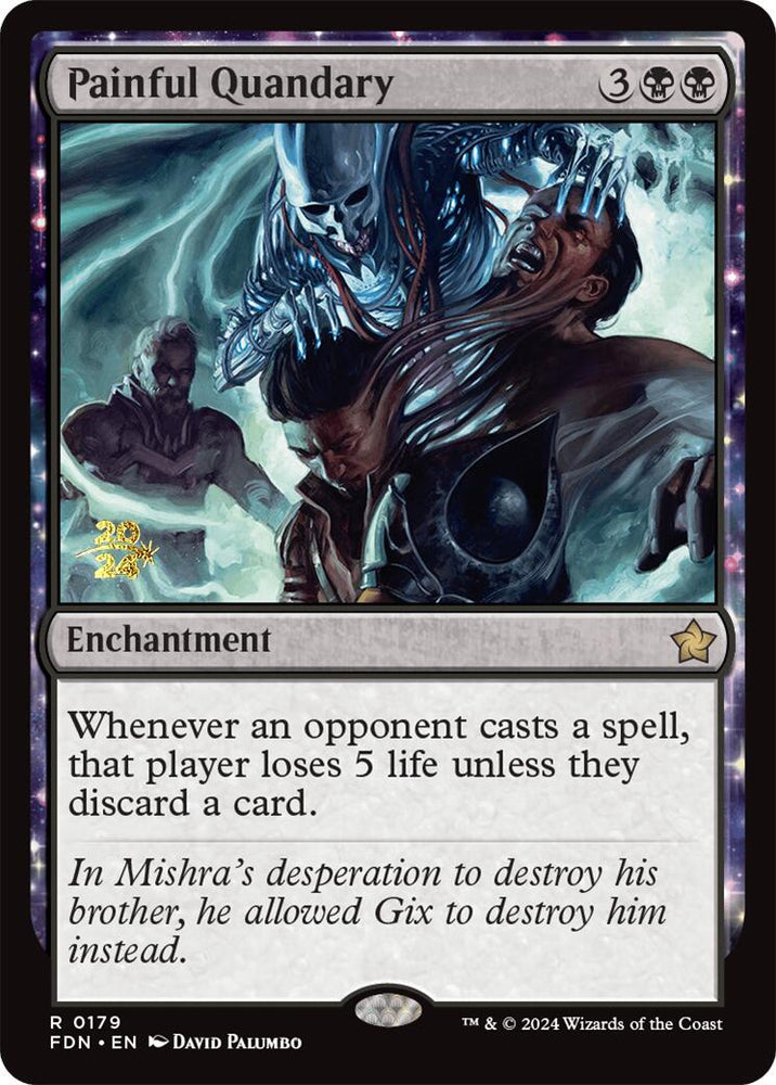 Painful Quandary [Foundations Prerelease Promos] Magic: The Gathering