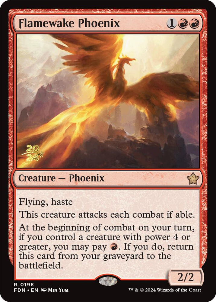 Flamewake Phoenix [Foundations Prerelease Promos] Magic: The Gathering