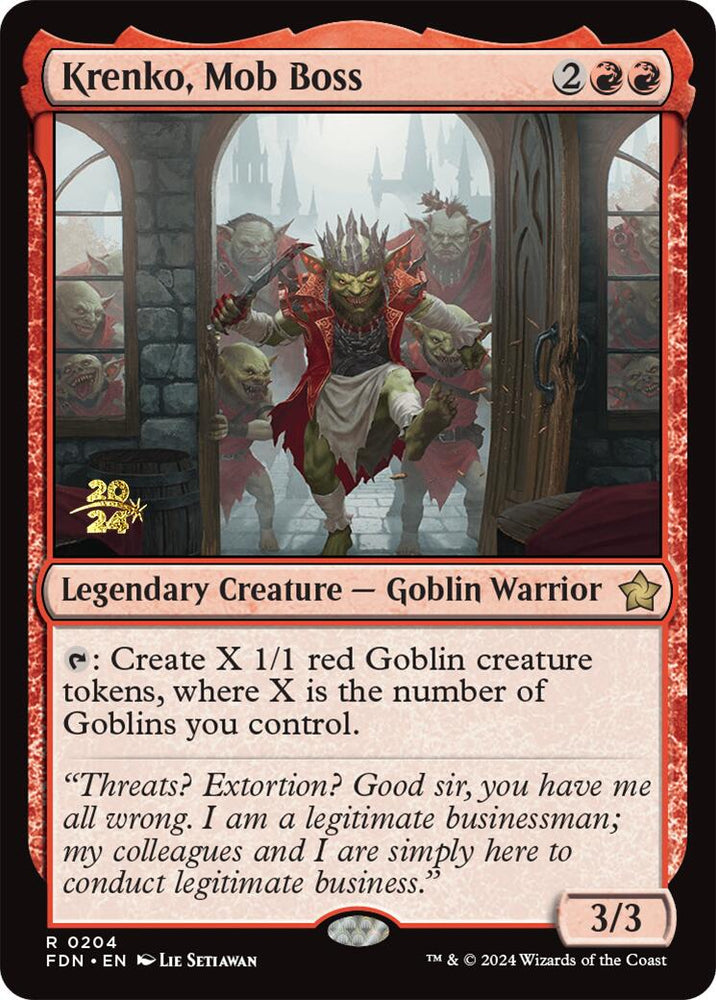 Krenko, Mob Boss [Foundations Prerelease Promos] Magic: The Gathering