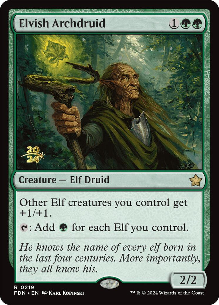 Elvish Archdruid [Foundations Prerelease Promos] Magic: The Gathering