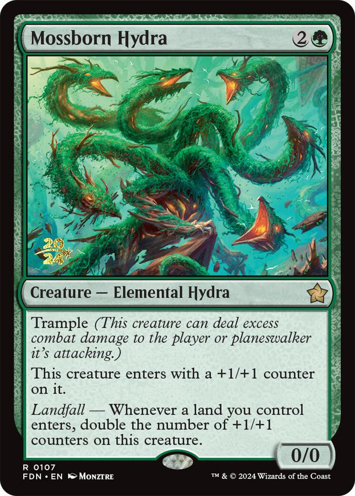 Mossborn Hydra [Foundations Prerelease Promos] Magic: The Gathering