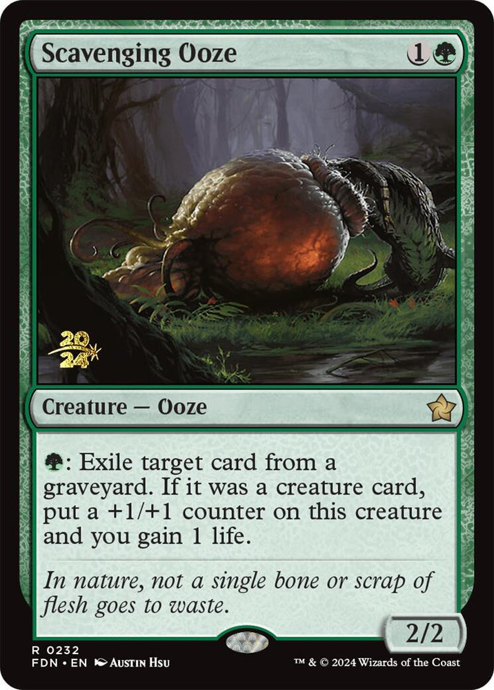 Scavenging Ooze [Foundations Prerelease Promos] Magic: The Gathering