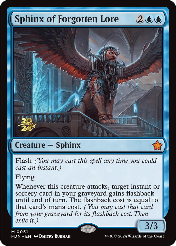 Sphinx of Forgotten Lore [Foundations Prerelease Promos] Magic: The Gathering