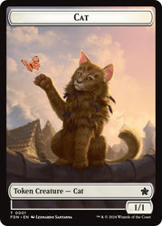 Spirit // Cat (0001) Doubled-Sided Token [Foundations Tokens] Magic: The Gathering