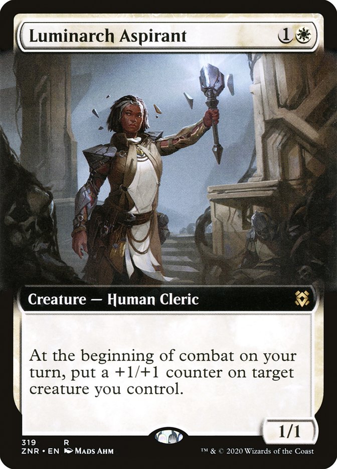 Luminarch Aspirant (Extended Art) [Zendikar Rising] Magic: The Gathering