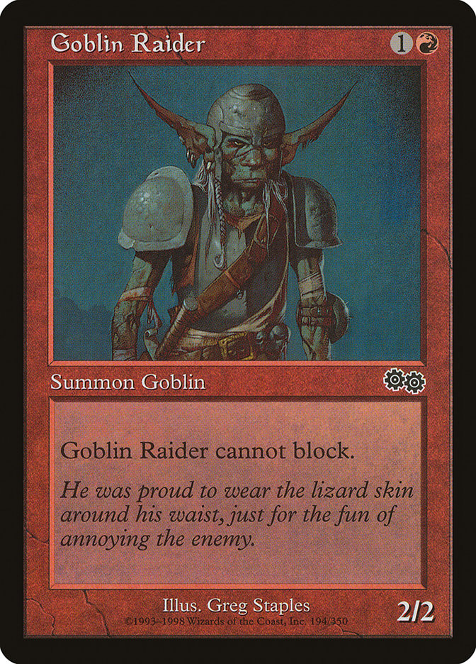 Goblin Raider [Urza's Saga] Magic: The Gathering