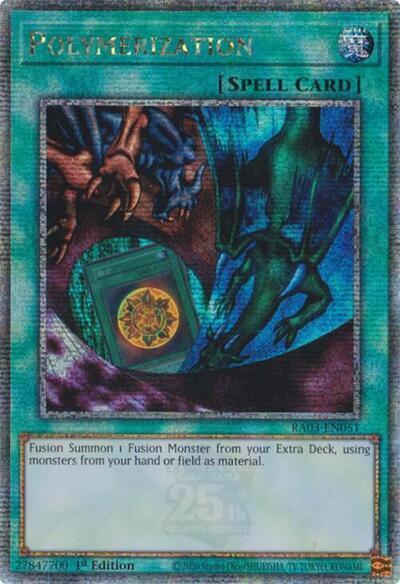 Polymerization (Alternate Art) (Quarter Century Secret Rare) [RA03-EN051] - Yugioh Cards For Your TCG Needs!