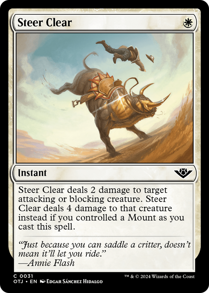 Steer Clear [Outlaws of Thunder Junction] Magic: The Gathering