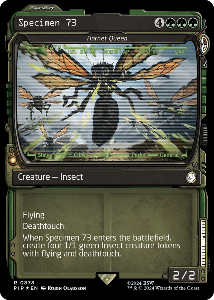 Specimen 73 - Hornet Queen (Showcase) (Surge Foil) [Fallout] Magic: The Gathering