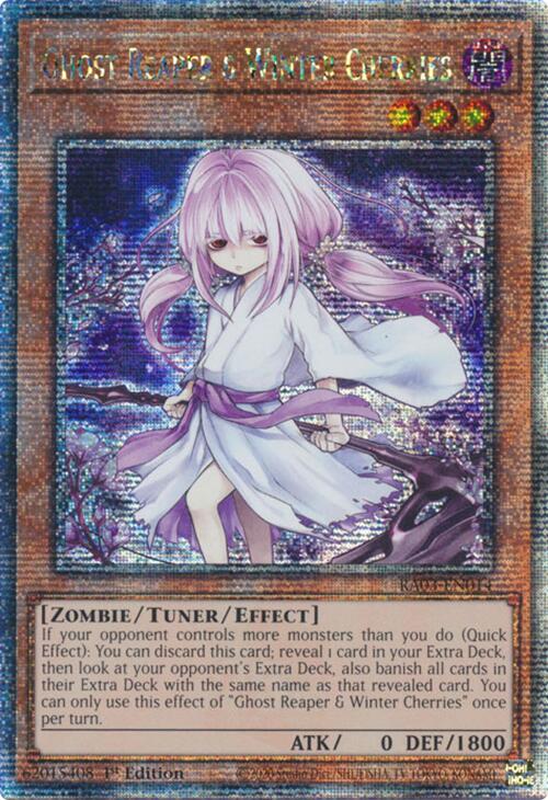 Ghost Reaper & Winter Cherries (Alternate Art) (Quarter Century Secret Rare) [RA03-EN014] Quarter Century Secret Rare - Yugioh Cards For Your TCG Needs!