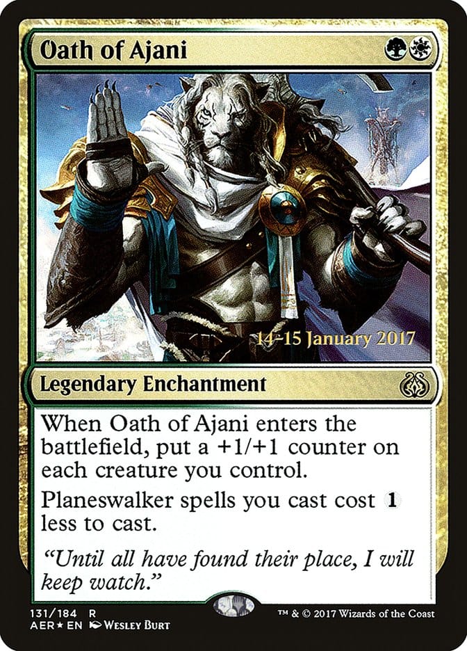 Oath of Ajani [Aether Revolt Prerelease Promos] Magic: The Gathering