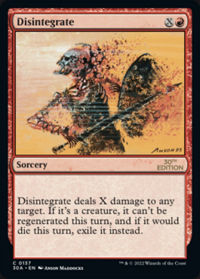 Disintegrate [30th Anniversary Edition] Magic: The Gathering