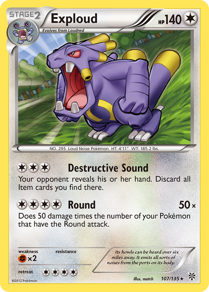 Exploud (107/135) [Black & White: Plasma Storm] Pokémon