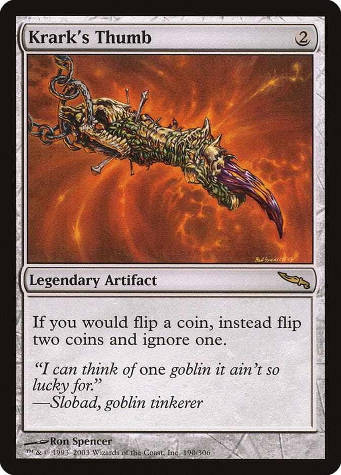 Krark's Thumb [Mirrodin] Magic: The Gathering